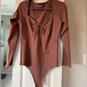 Abercrombie & Fitch Cinnamon Tie-Front BodySuit